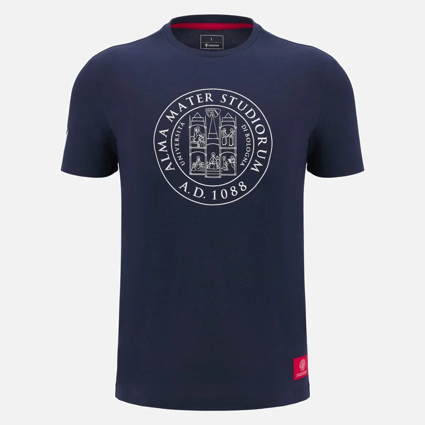 Unibo-Kollektion Navy-Baumwoll-T-Shirt für Erwachsene Unibo-Kollektion Navy-Baumwoll-T-Shirt für Erwachsene