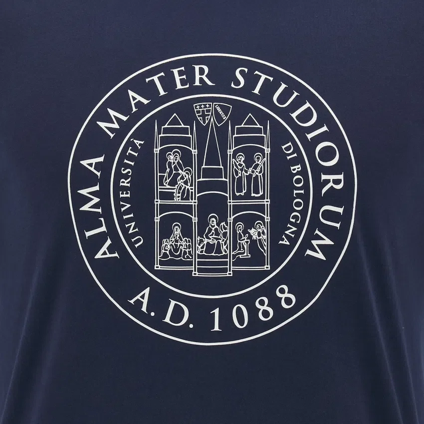 Unibo-Kollektion Navy-Baumwoll-T-Shirt für Erwachsene Unibo-Kollektion Navy-Baumwoll-T-Shirt für Erwachsene