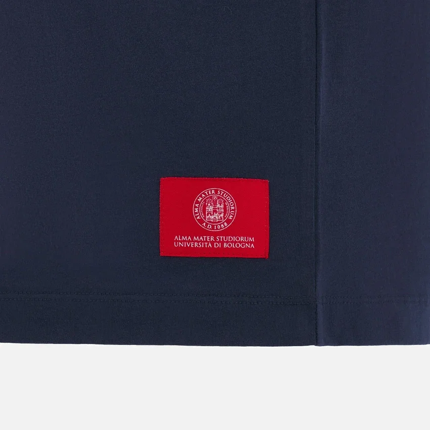 Unibo-Kollektion Navy-Baumwoll-T-Shirt für Erwachsene Unibo-Kollektion Navy-Baumwoll-T-Shirt für Erwachsene
