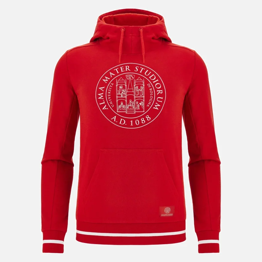 Unibo-Kollektion Roter Hoodie mit gebürsteter Innenseite für Senioren Unibo-Kollektion Roter Hoodie mit gebürsteter Innenseite für Senioren