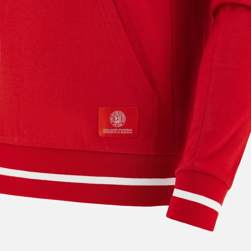 Unibo-Kollektion Roter Hoodie mit gebürsteter Innenseite für Senioren Unibo-Kollektion Roter Hoodie mit gebürsteter Innenseite für Senioren
