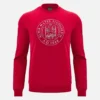 Unibo-Kollektion Rotes, ungebürstetes Sweatshirt mit Rundhalsausschnitt für Senioren Unibo-Kollektion Rotes, ungebürstetes Sweatshirt mit Rundhalsausschnitt für Senioren