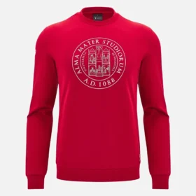 Unibo-Kollektion Rotes, ungebürstetes Sweatshirt mit Rundhalsausschnitt für Senioren