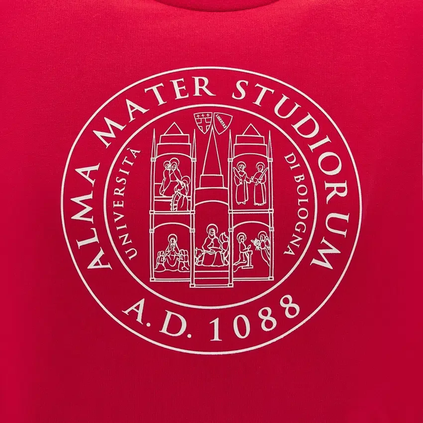 Unibo-Kollektion Rotes, ungebürstetes Sweatshirt mit Rundhalsausschnitt für Senioren Unibo-Kollektion Rotes, ungebürstetes Sweatshirt mit Rundhalsausschnitt für Senioren