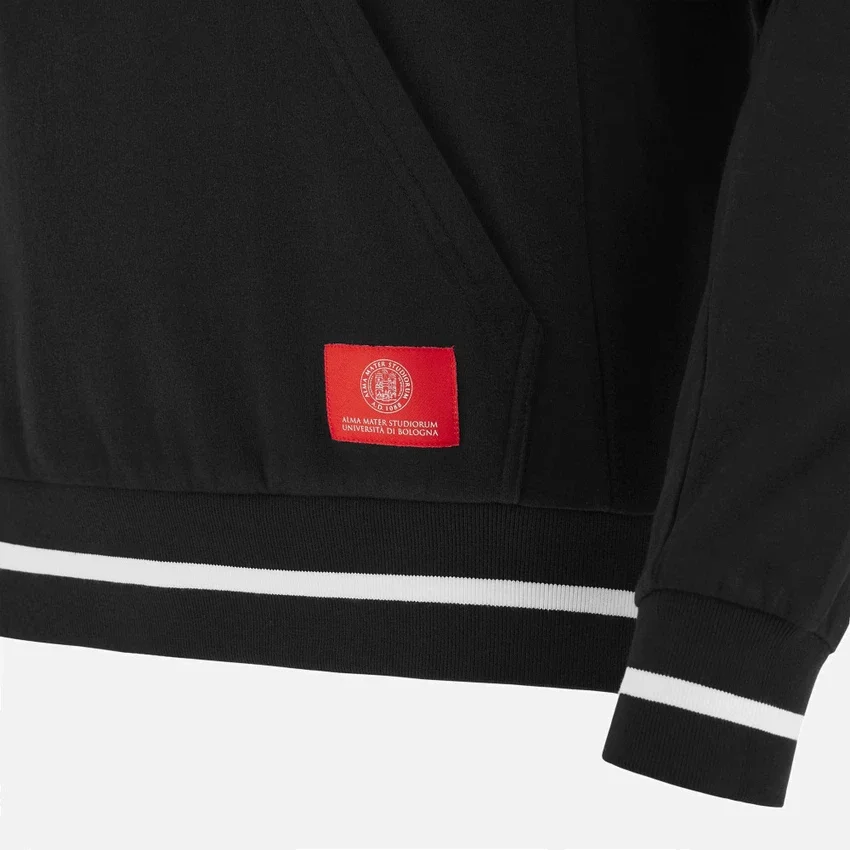 Unibo-Kollektion Schwarzer Hoodie mit gebürsteter Innenseite für Senioren Unibo-Kollektion Schwarzer Hoodie mit gebürsteter Innenseite für Senioren
