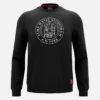 Unibo-Kollektion Schwarzes, ungebürstetes Sweatshirt mit Rundhalsausschnitt für Senioren Unibo-Kollektion Schwarzes, ungebürstetes Sweatshirt mit Rundhalsausschnitt für Senioren