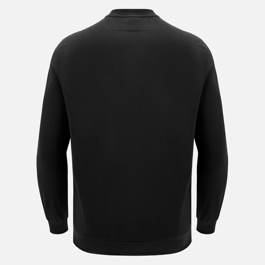Unibo-Kollektion Schwarzes, ungebürstetes Sweatshirt mit Rundhalsausschnitt für Senioren Unibo-Kollektion Schwarzes, ungebürstetes Sweatshirt mit Rundhalsausschnitt für Senioren