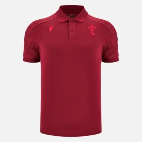 Welsh Rugby 2025/26 Deep Red Travel Poloshirts