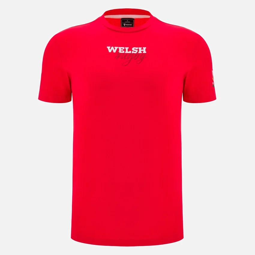 Welsh Rugby 2025/26 Rotes Fan-T-Shirt Welsh Rugby 2025/26 Rotes Fan-T-Shirt
