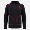 Welsh Rugby 2025/26 Schwarzer Athleisure Tech Hoodie Welsh Rugby 2025/26 Schwarzer Athleisure Tech Hoodie