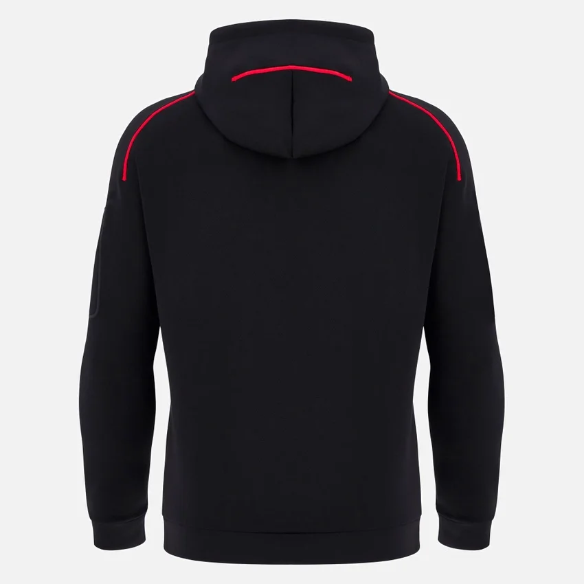 Welsh Rugby 2025/26 Schwarzer Athleisure Tech Hoodie Welsh Rugby 2025/26 Schwarzer Athleisure Tech Hoodie