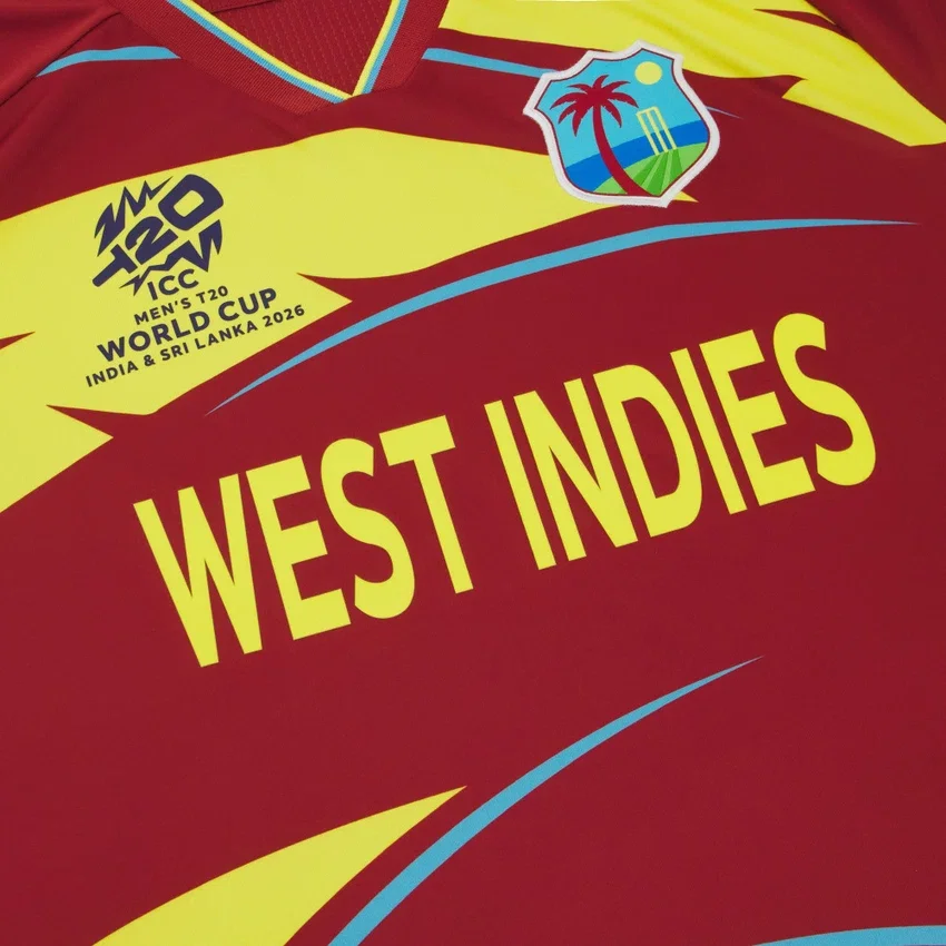 Weltmeisterschaft 2026 – T-20-Spielhemd der westindischen Cricket-Nationalmannschaft Weltmeisterschaft 2026 – T-20-Spielhemd der westindischen Cricket-Nationalmannschaft