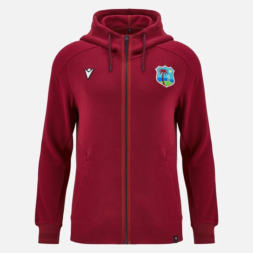 West Indies Cricket 2025/26 Reise-Oberteil mit durchgehendem Reißverschluss für Erwachsene West Indies Cricket 2025/26 Reise-Oberteil mit durchgehendem Reißverschluss für Erwachsene