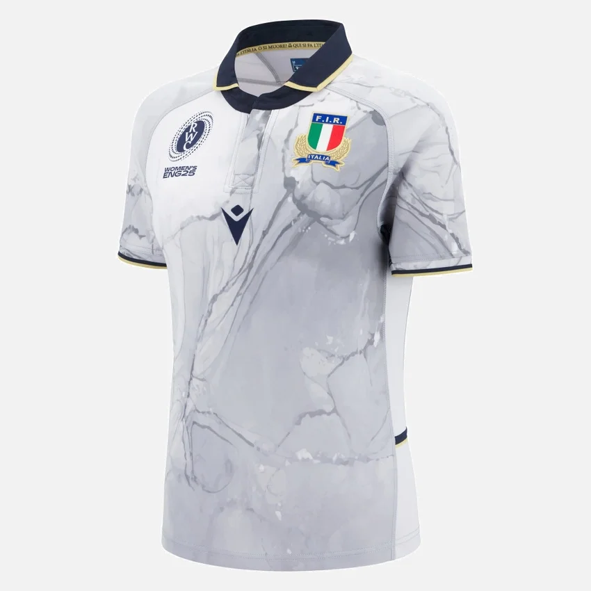 WRWC 2025 Italia Rugby Auswärts-Slim-Hemd für Damen WRWC 2025 Italia Rugby Auswärts-Slim-Hemd für Damen