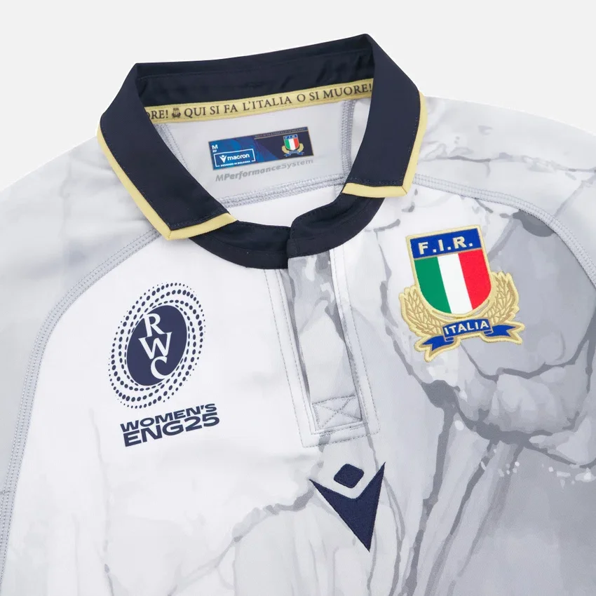 WRWC 2025 Italia Rugby Auswärts-Slim-Hemd für Damen WRWC 2025 Italia Rugby Auswärts-Slim-Hemd für Damen
