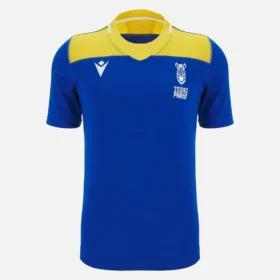 Zebre Parma 2025/26 Trainingshemd für Erwachsene, Blau Royal/Gelb